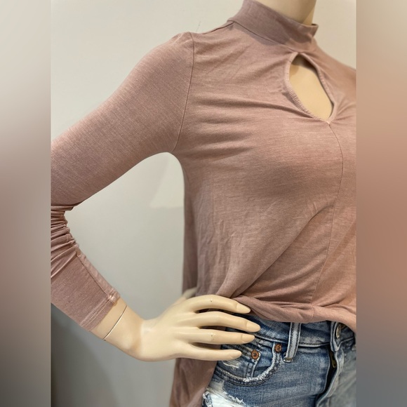 AMERICAN EAGLE | Soft & Sexy line | Dusty Rose  Mockneck Long Sleeve Size XS - Picture 5 of 9